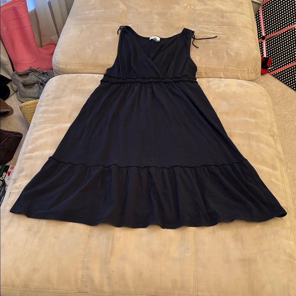 Ann Taylor LOFT Navy Blue Summer Dress Size Medium